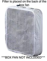 20" x 20" Microfiber Filters for Box Fans, 60 Day Filtration (Set of 2): Box Fan Not Included
