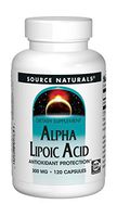 Source Naturals Alpha Lipoic Acid 300 mg Supports Healthy Sugar Metabolism, Liver Function & Energy Generation - 120 Capsules