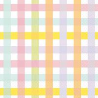 amscan Colorful Gingham Lunch Napkins - 16 ct