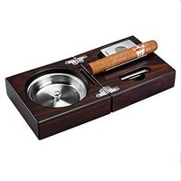 Jolly Folding Cigar Ashtray Set with Jet Torch Cigar Lighter and Cigar Cutter