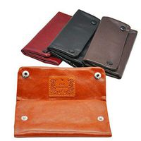 Tobacco Pouch Black Pu Leather Cigarette Case Rolling Pipe Paper Holder Wallet Purse Travel Portable Carrier Packaging Bag (Light Brown)
