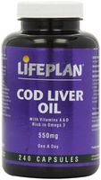Lifeplan Cod Liver Oil One a Day 550mg 240 Capsules