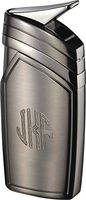 Personalized Visol Spark Gunmetal Torch Flame Lighter with Free Engraving (Circle Monogram)