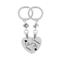 MJartoria Split Heart Aromatherapy Essential Oil Diffuser Locket Key Chain Ring Set (color3)