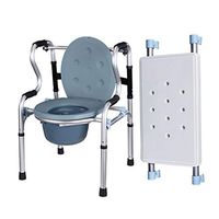 Wheeled Commode, Height Adjustable Wheeled Chair with Round Bowl and Footrests, Portable Bathroom Chair, Mobile Commode, Pregnant Woman Bath Chair,A3
