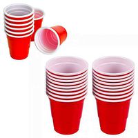 FidgetGear 100 Mini Cups 2oz Plastic Shot Glasses Jello Jelly Drink Party Disposable Colors Show One Size