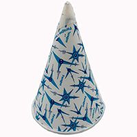PEPPERLONELY Blue Paper Cone Cups Snow Cone Cups 6 Ounce 100 Pack