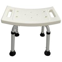 Shower Stool Ergonomic shower stool with adjustable Height Bath Stool Shower Seat Chair Non-slip , milk white