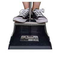 JTKDL Broom and Dustpan Set, Dust pan and Broom Combo, Premium Long Handle Broom with Dust Pan and Standing Upright Broom Set for Home Kitchen Room Office Lobby Use