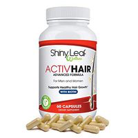ActivHair DHT Blocker Hair Growth Supplement With Saw Palmetto, Zinc, Biotin, 60 Veggie Capsules, Prevent Hair Loss, Stimulate Follicles, for Hair Thickening and Regrowth by Shiny Leaf (1 Pack) (1 Pc)