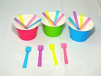 26 8oz *Colored Party Cups w/Spoons