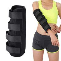 Elbow Stabilizer Splint, Adjustable Hinged Strap Forarm Immobilizer Straight Brace Arm Carpal Tunnel Support Band Wrap Belt Fits Both Arms for Arthritis, Fracture, Injuries (S)