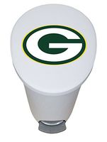The Furniture Cove New 2.6 Gallon White Plastic Step Trash Can Waste Basket Featuring the Choice of Your Favorite Football Team Logo - FREE Trash Liner Included (Packers)