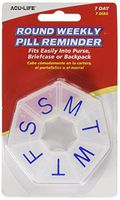 Health Enterprises Inc. Round Weekly Pill Box Clear, 1 Pound