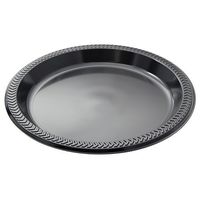Pactiv 9" Plastic Plate, Black
