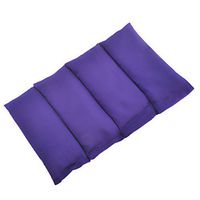 Unscented Low-Luster Sateen Eye Pillows - Economy 4 Pack - All Natural Flaxseed - Removable Cover - For Meditation, Relaxation, Message, Migraines, Sleep - 9x4 Inches (Purple)