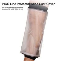 PICC Line Protector Cast Cover for Adult Knee: Waterproof TPU Shower Bandage and Cast Protector for Chemotherapy Shower and Bath Watertight Protection Reusable