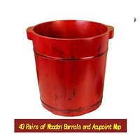Foot Spa Wooden Tub,Solid Wood Foot Soaking Barrel，Foot Soak Barrel，Thicken Wooden Tub，Wooden Foot Bath Barrel，Wooden Foot Bath,Foot Tub (Color : A)