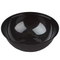 BalsaCircle 8 pcs 4 qt Black Plastic Round Bowls - Disposable Wedding Party Catering Tableware