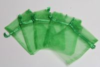 60 Apple Green Organza Gift Bags 5"x6.5"