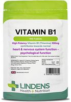 Lindens Vitamin B-1 100 tablets (Thiamin / Thiamine) One a Day B1