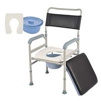 FeiQiangQiang Toilet Chair, Home Elderly Disabled Removable Toilet Seat Comfortable Backrest and Seat Cushion, Adjustable Height Toilet Chair (Color : A)