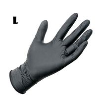 Disposable Gloves, 100pcs Kitchen Gloves,Soft Stretchy Heavy Duty Plastic Gloves, Black