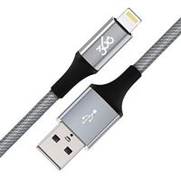 360 Electrical 360650-TU Habitat 4ft Premium Braided Charging Cable with Lightning Connector - MFi Certified for iPhone and iPad - Modern-Tungsten