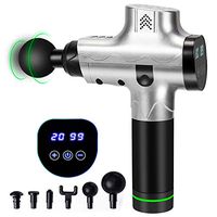 QDH Massage Gun, Upgraded 20 Adjustable Speeds Handheld Deep Tissue Muscle Massager Device Helps Relieve Muscle Soreness and Stiffness - with 6 Massage Heads and Portable Bag