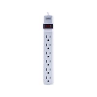 STAPLES 791162 6-Outlet Power Strip with 6-Ft Cord White (17651)