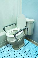 Assists Disabled, Elderly Raised Toilet Seat Lifter Drive Medical Premium Lift Riser Safety Rails w/Arms