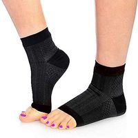 TENDON Ankle Compression Sleeve (1 Pair) Brace Support, Reduces Pain/Swelling, Supports Foot Blood Flow (Black, Large/X-Large)