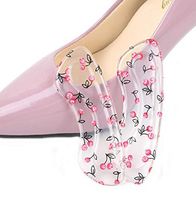 Ewanda store 5 Pairs Invisible Anti Slip High Heel Pads Grips Liners Inserts for Loose Shoes,Shoe Pads for Shoes Too Big Women Men(Cherry)