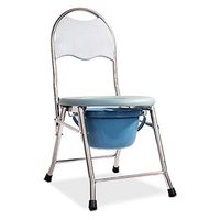 Bedside Toilet Seat Chair, Folding Portable Elderly Potty Chair, Non-Slip Medical Bathroom Safety Chairs, Outdoor Camping Adult/Child Toilet Seat for Car Travel