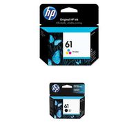 HP 61 Tri-color Original Ink Cartridge (CH562WN) and HP 61 Black Original Ink Cartridge (CH561WN) Bundle