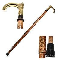 Nautical World Antique Solid Brass Handle Vintage Wood Decorative Walking Stick Cane, Affordable Gift Decorative Walking Cane Fashion Statement for Men/Women/Seniors/Grandparents! Item New Year Gifts