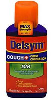 Delsym Adult Cough Plus Chest Congestion DM Liquid, Cherry Flavor, 6 oz (Pack of 10)