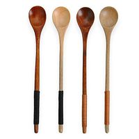 JHion 4PC Endurance Western Tableware Wood Fork Spoon Kitchen Cooking Utensil Tool Soup Teaspoon Catering