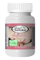 Melatonin Plus 150mg 90 Count Bottle of Capsules [1 Bottle] by Total Natural, Safe and Natural Sleep Promoting Health Supplement for Men and Women, GMP Premium Ingredients