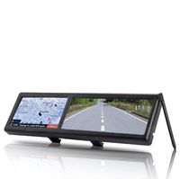BW Bluetooth Rearview Mirror with Built-in GPS Navigation - Black