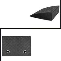 Rubber Car Curb Ramps Car Uphill Pad, Rubber Portable Foot Pad, Multi-height Slotted Ramp for Trucks, Trolleys, Caravan Ramp Mats Black (size: 98.5 25 9cm) Threshold Ramp Kit Set for Driveway- 1PC