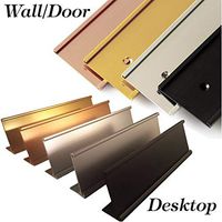 Office Name Plate Holders - Fits Standard Size 2x8 or 2x10, Goes on Wall or Desk, choose color and type