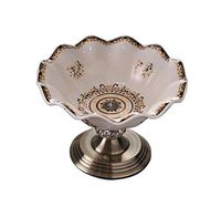 AXZHYX Bowl Fruit Plate, European Ice Crack Ceramic Fruit Plate Dried Fruit Plate Creative Wrought Iron Ceramic Fruit Plate Hotel Tableware Home Noodles Boiled Fish Soup Bowl