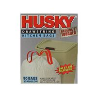 13 Gallon White Drawstring Kitchen Trash Bags (Box of 90)