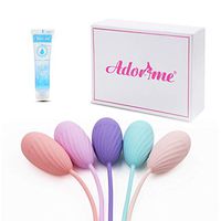 Kegel Exercise Balls for Women - Adorime Kegel Ben Wa Weights Balls for Bladder Control Training & Pelvic Floor Muscles Exercising, Silicone Vaginal Tightening Training Balls (Set of 5)