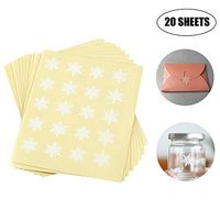 400PCS 20 Sheets 1 Inch Round Circle Cute Snowflakes Label Stickers for Envelope Cookie Candy Bag Gift Card Seals Decorate Baking Treat Bags