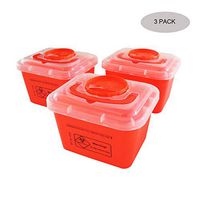 Soku Tattoo Disposable Sharp Container For Disposal Tattoo Supplies And Equipment – 5 Quart Size- 3 Pack