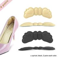 Heel Cushion Inserts Pads - 4D Shoe Grips Liners Reusable Soft Shoe Inserts for Loose Shoes,Shoes Too Big,Heel Pain Relief
