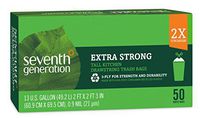 Seventh Generation Extra Strong Tall Kitchen Draw String Trash Bags, 50 Count