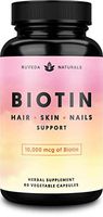 Hair Vitamins—Biotin 10000 mcg for Hair Growth, Hair Skin and Nails Vitamins + Adaptogens, Hair Growth Vitamins, Hair Vitamins for Faster Hair Growth, Biotin for Hair Growth, Biotin Supplement